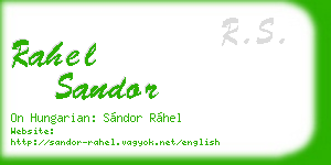 rahel sandor business card